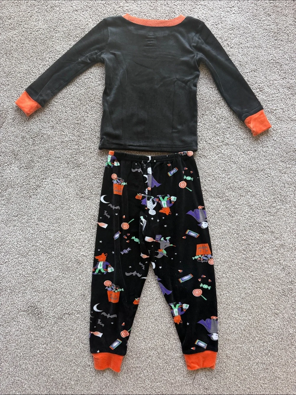 Kids Boo Crew Halloween Pajama Set - Black & Orange